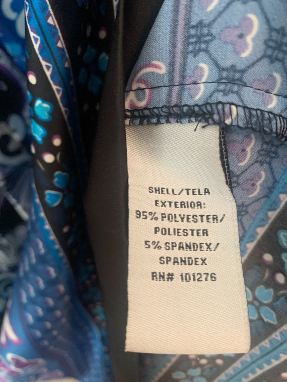 Ice Blue and Black Floral Paisley Slip Dress - Picture 7 of 7